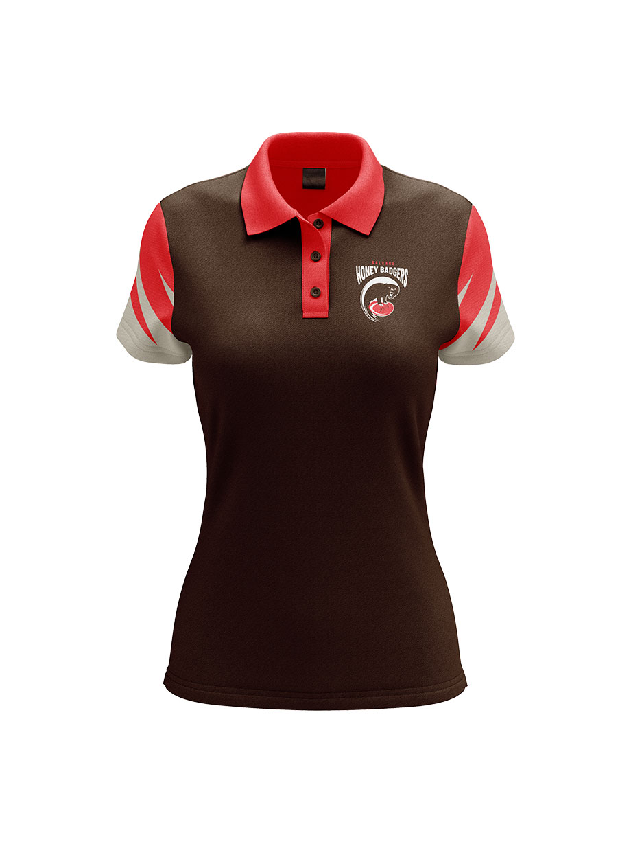 Golf Shirt Honey Badgers (Women) – Rugby Tens Shop