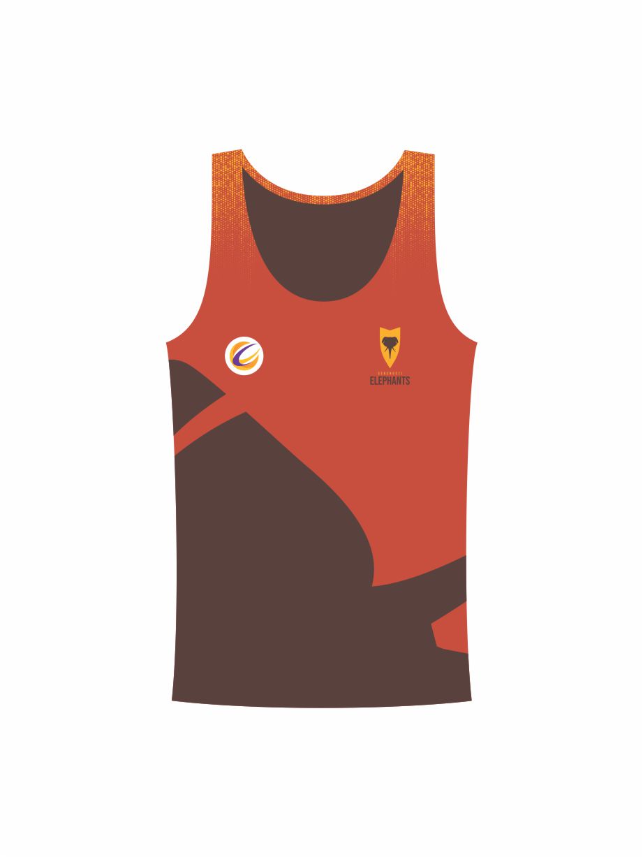 Vest (Mens – Elephants – Orange) – Rugby Tens Shop